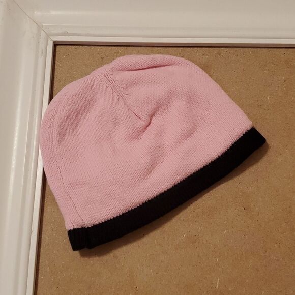 Cat & Jack cream faux fur jacket size 6-9 mths with pink & black beanie - Picture 7 of 8